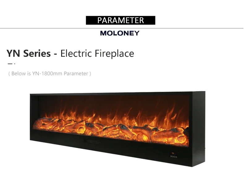 Electric Fireplace, Wall, 1800mm - detail 4
