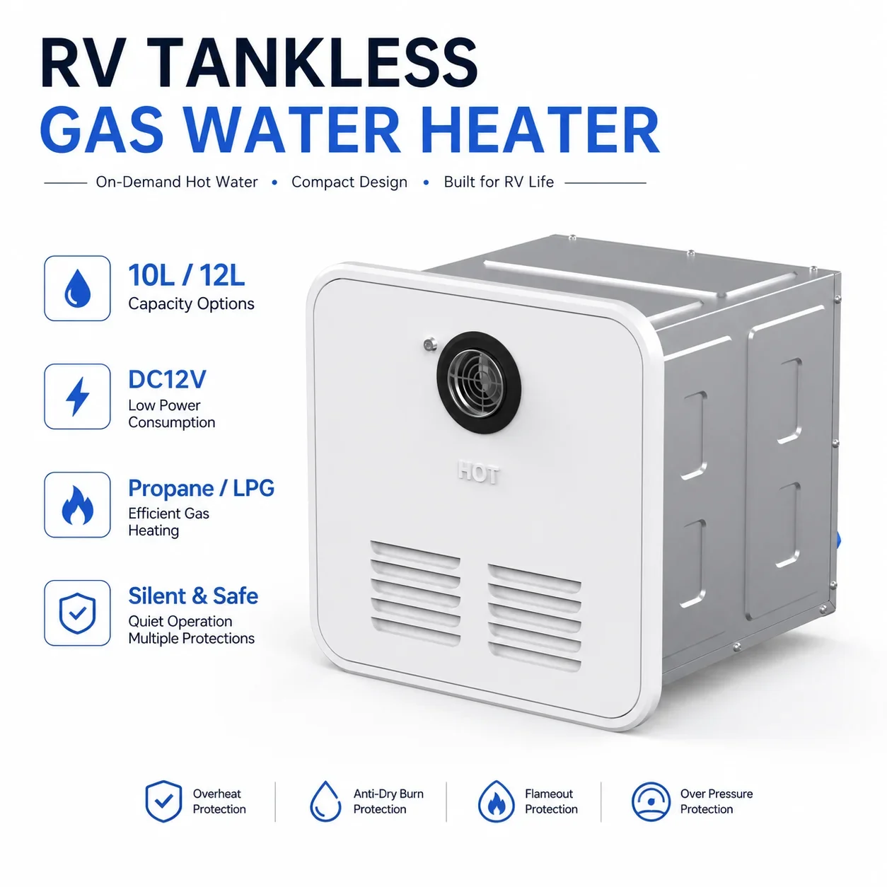 Water Heater, 10L, Stainless, Steel, Copper - detail 4