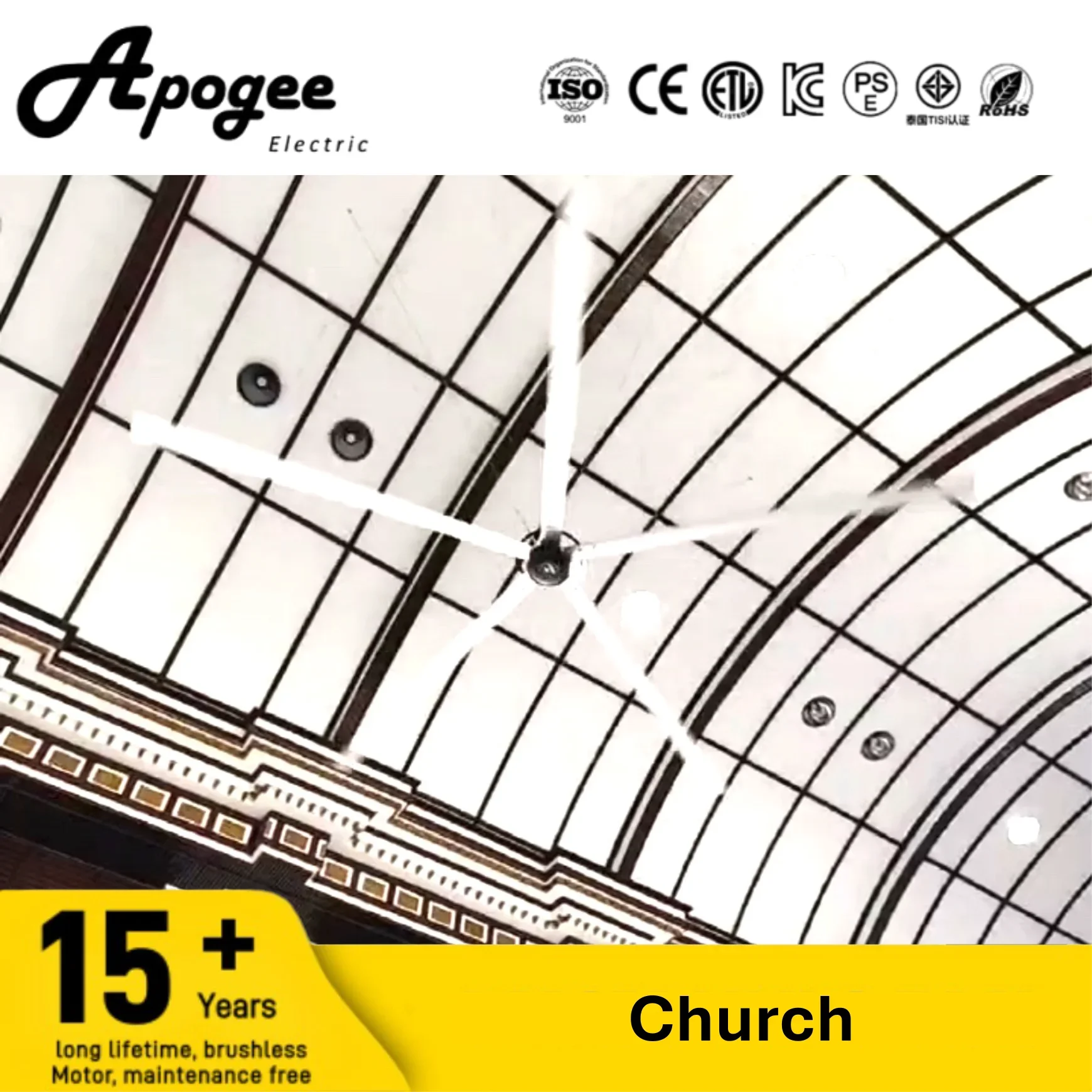 Industrial Ceiling Hvls Fan, 110V, 13600m³ - detail 18