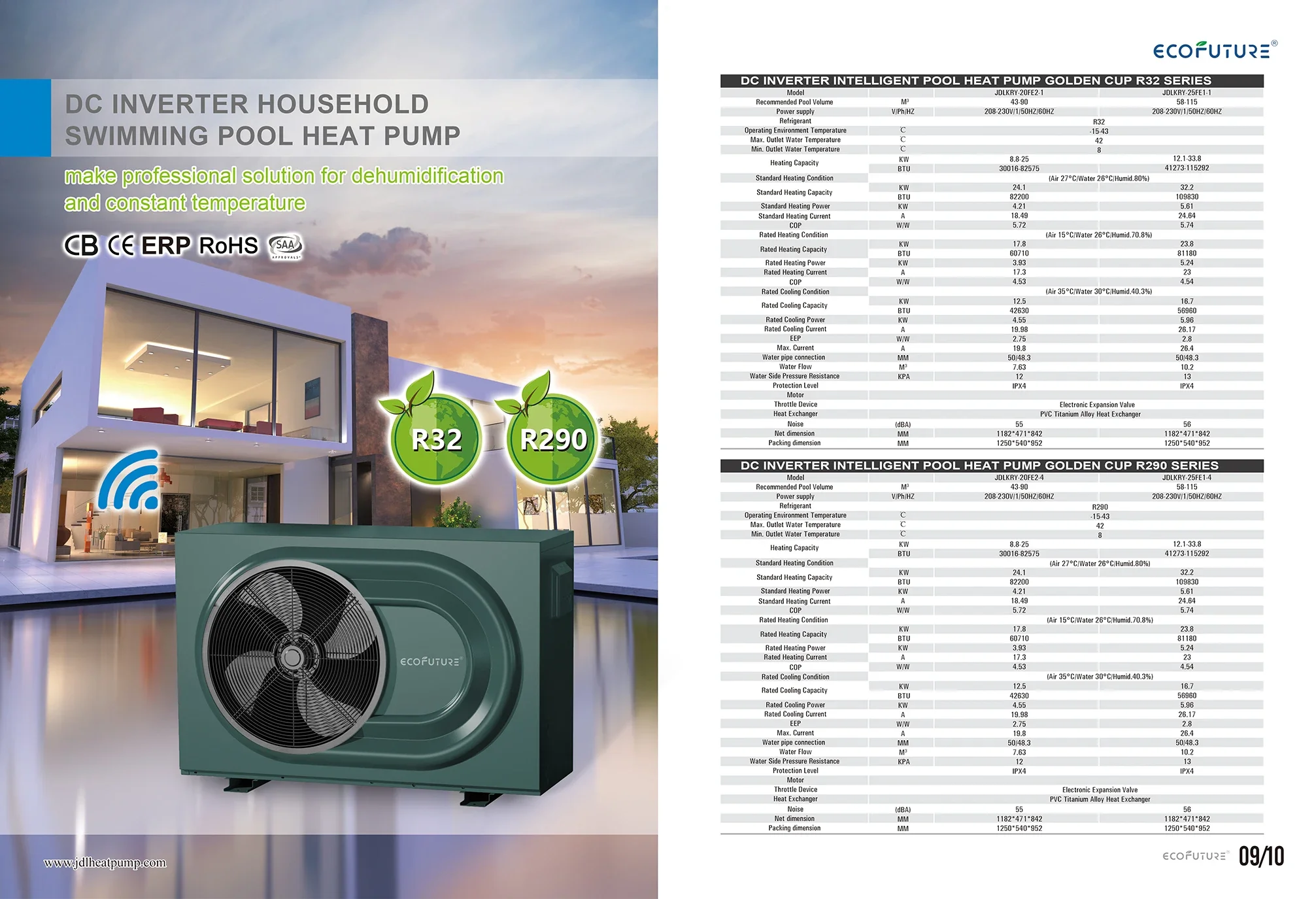 Pool Heat Pump, JIADELE, 220V, Electric - detail 4