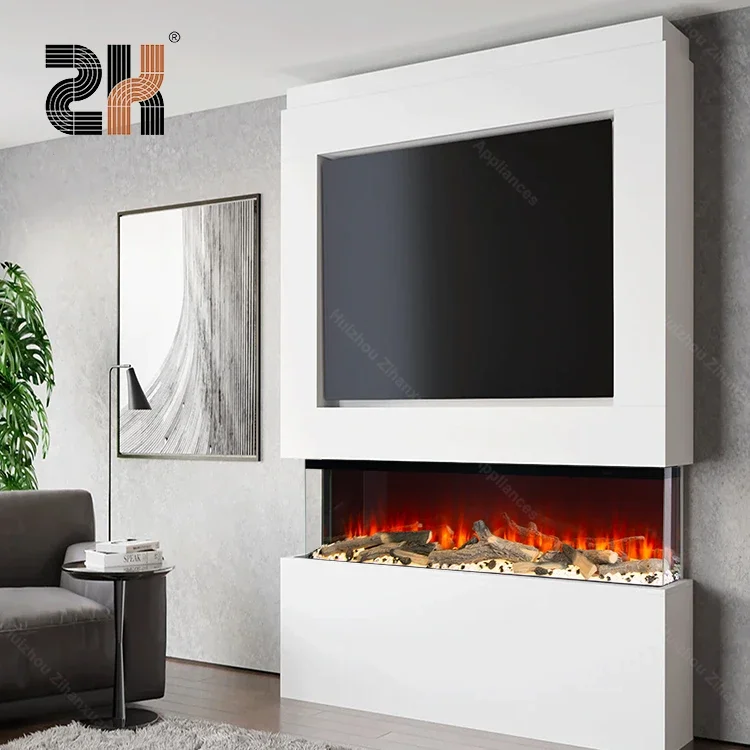 Electric Fireplace, LED, 1500 W, Metal - detail 18