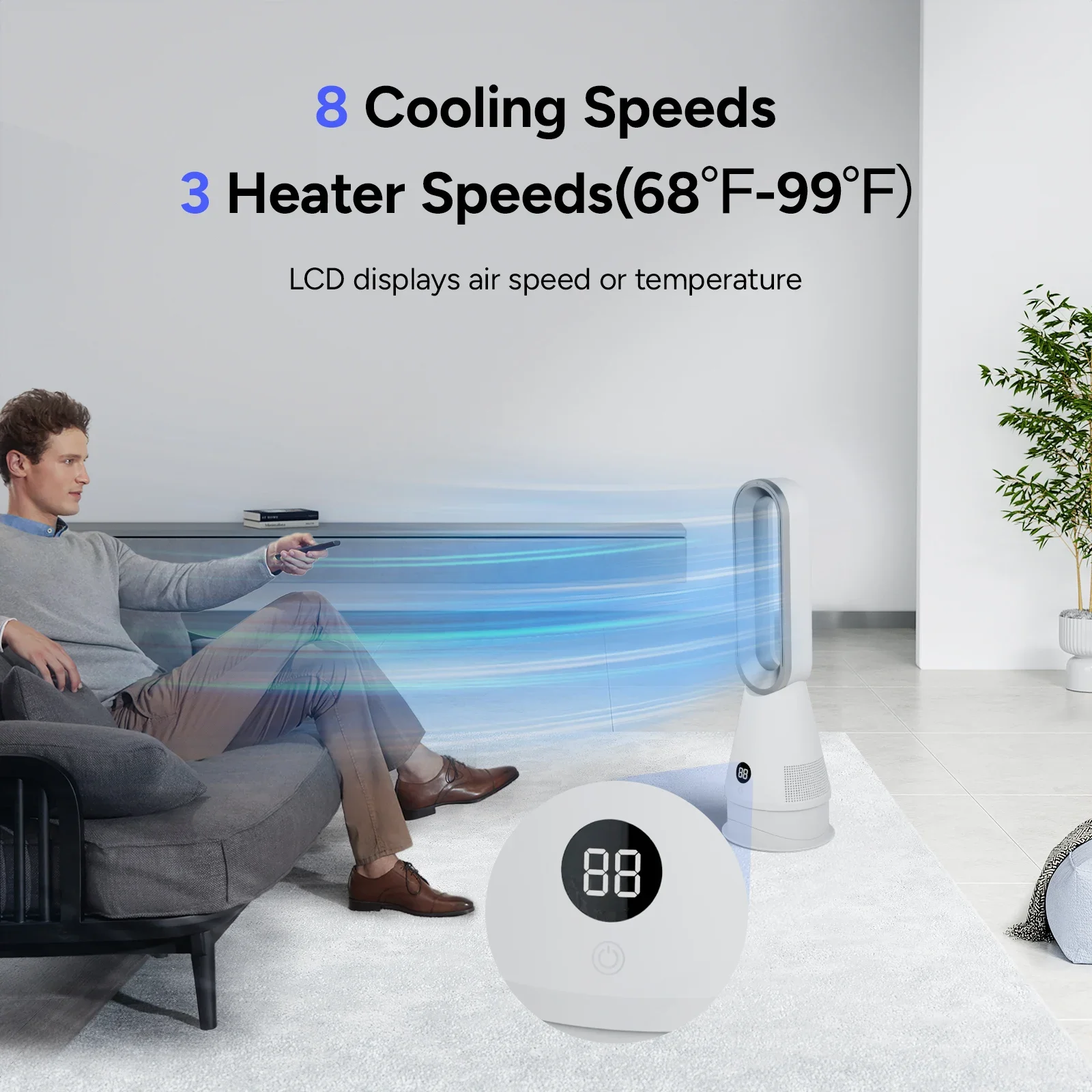 Cooling Bladeless Tower, 50-inch, Electric Power, 30 - detail 4
