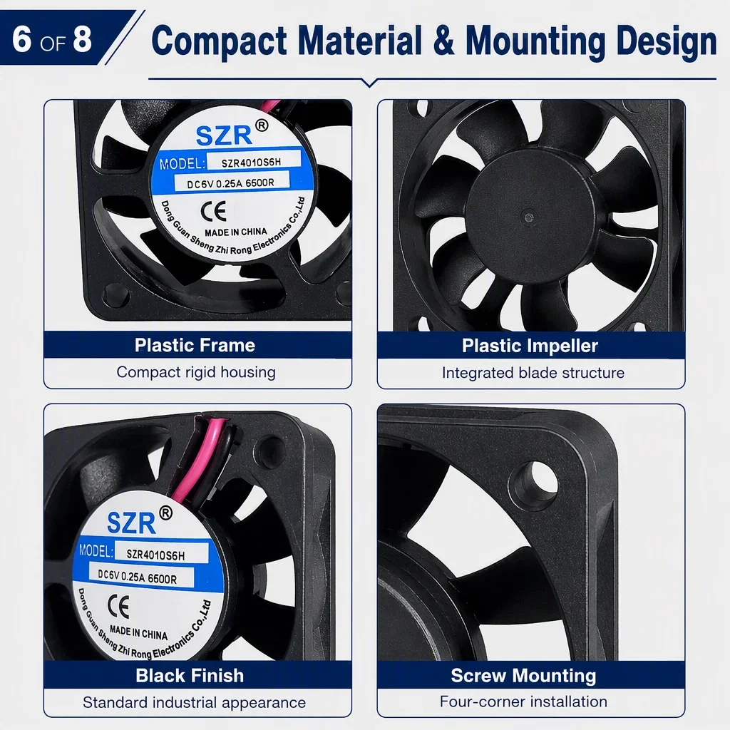 Axial Flow Fan, SZR4010, 40x40x10mm, Waterproof, PWM - detail 16