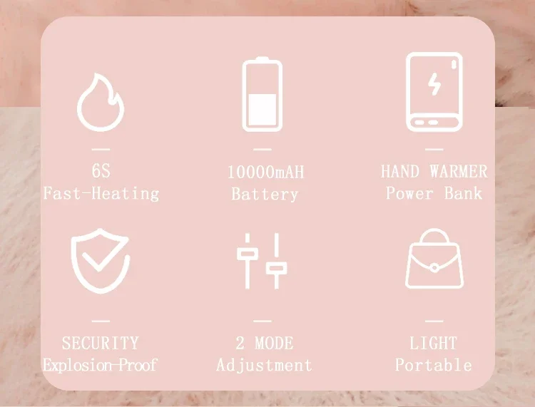 Hand Warmer, 10000mAh, 5V, USB-A, Portable - detail 10