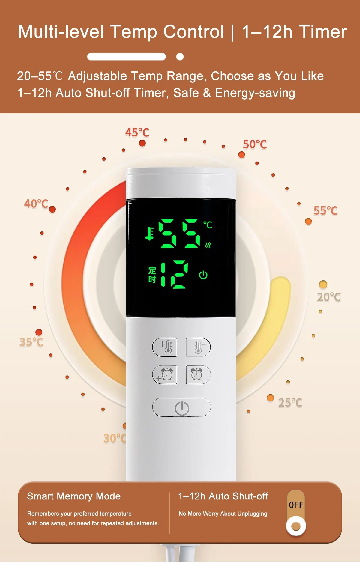 Electric Heated Blankets, 1-12h, CE - detail 8