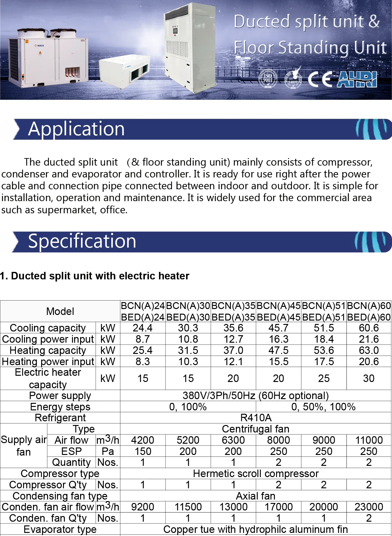 Split Air Conditioner, Ducted, R410A, ducted split unit - detail 2