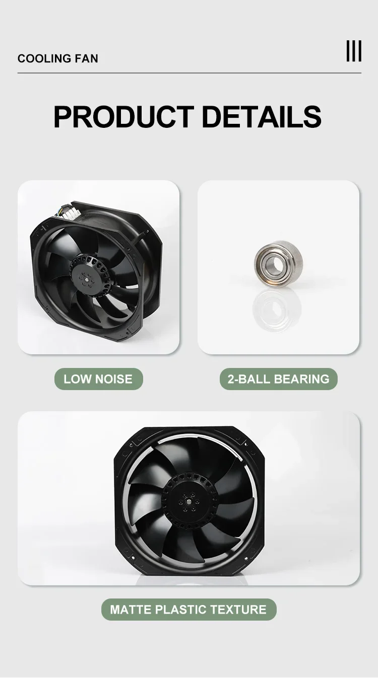 AC22580 225mm AC Axial Cooling Fan, 110-240V, 2550-2900RPM - detail 18
