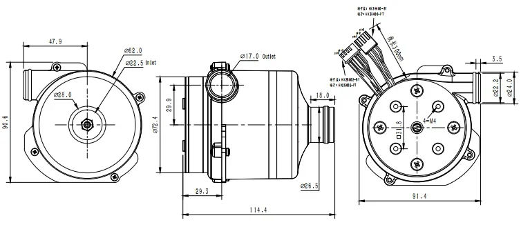 Centrifugal Fan, 80mm, 15.8kpa, 28CFM, Radial - detail 16