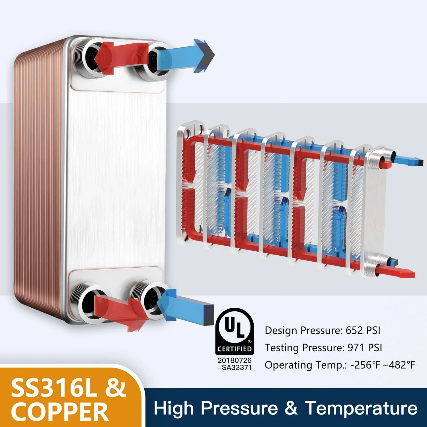 Copper Water Chiller, 5~15HP, heat load up to 5kw - detail 4