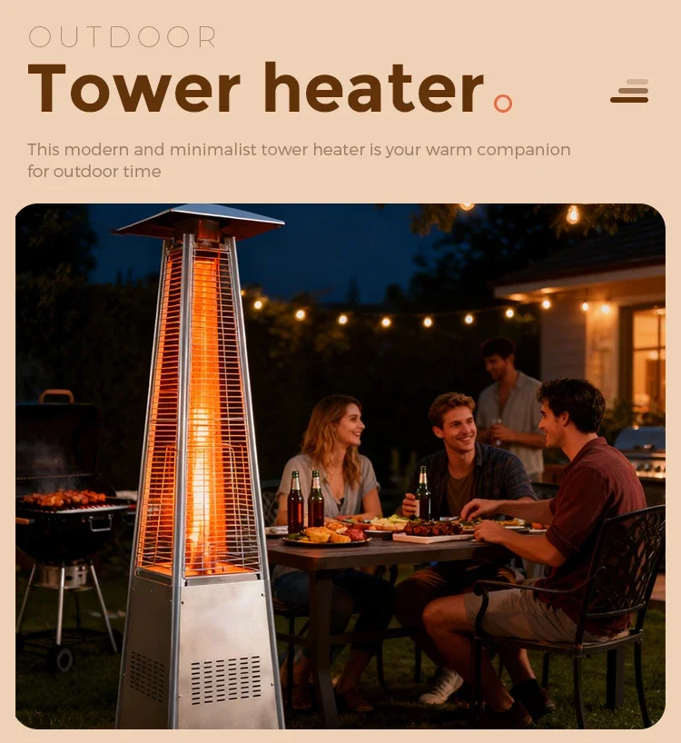Pyramid Propane Heater, Stainless, Steel, 48000, BTU - detail 2