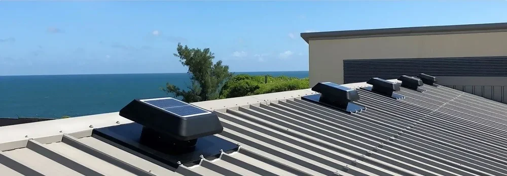 Solar Attic Vent Fan, 25W-60W, Brushless, Roof - detail 2