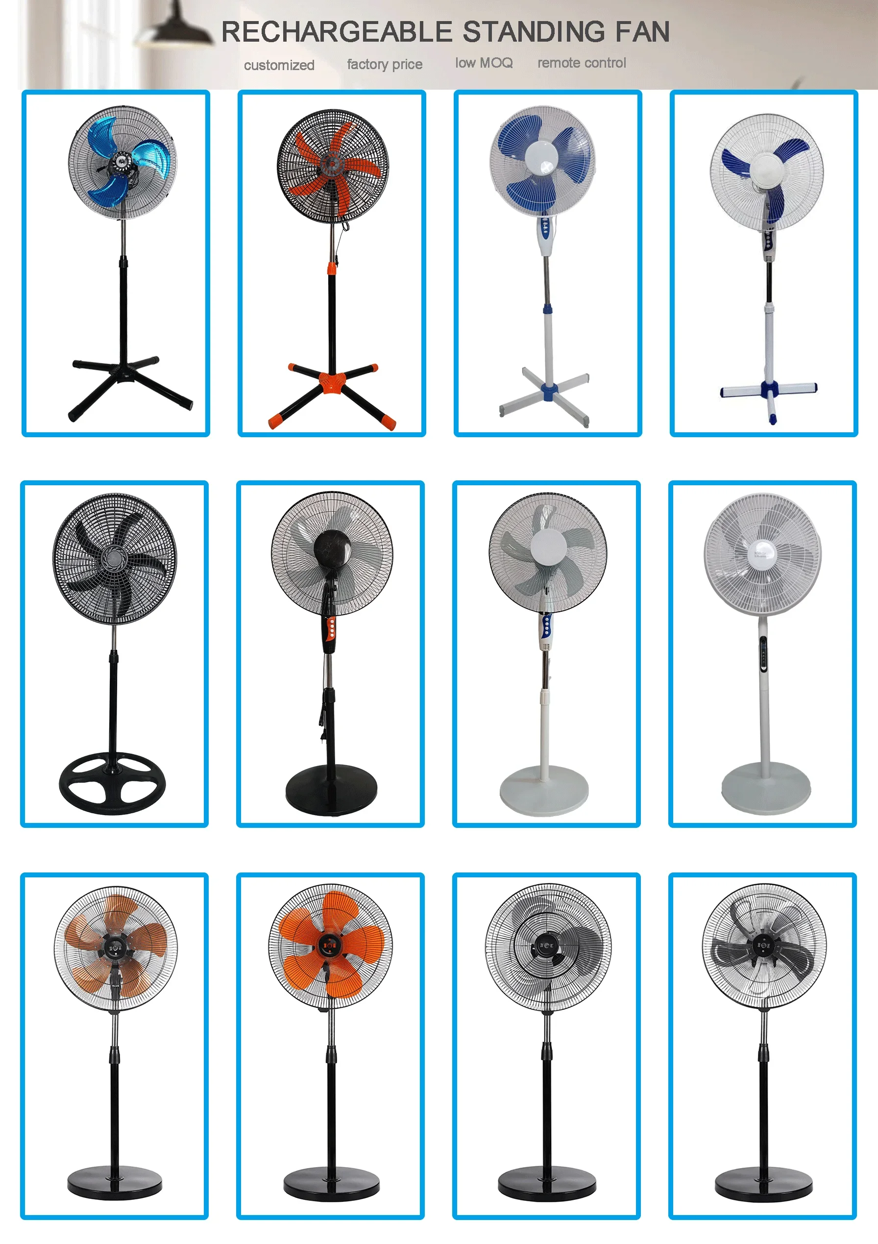 Electric Industrial Floor Fan, HSS, Customizable, Metal - detail 40