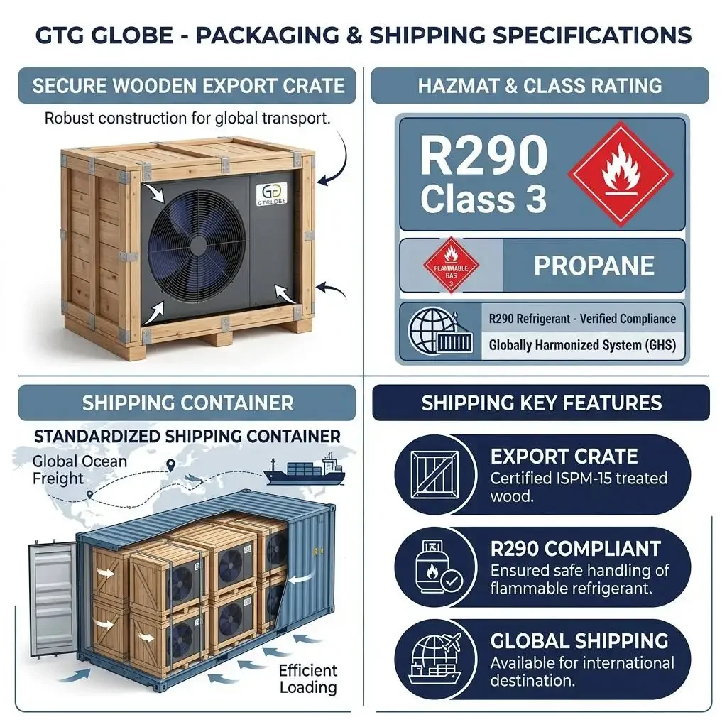 Air Heat Pump, R290, COP, GTGLOBE, JLB-6004 - detail 34