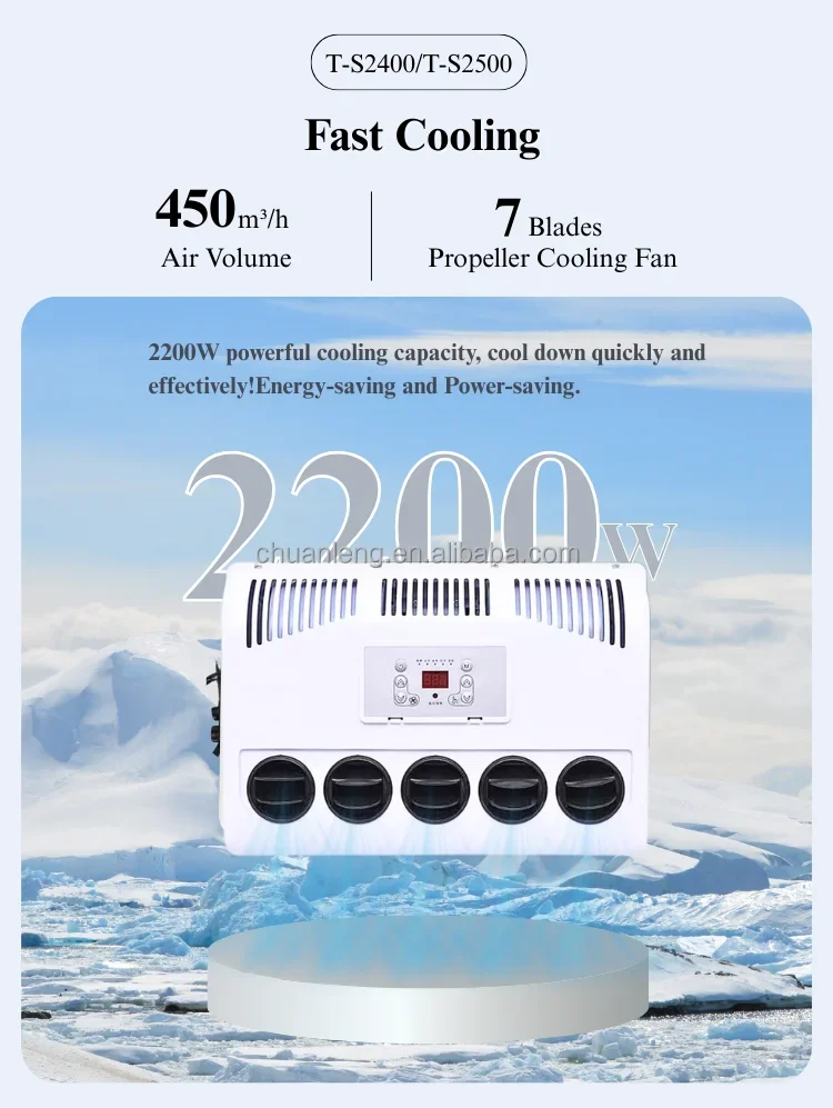 Split Truck Air Conditioner, 12V/24V, DC12V, 1800W - detail 26