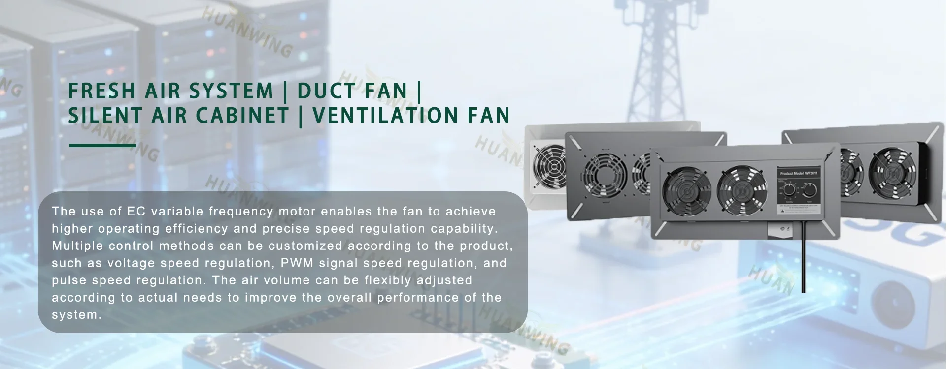 Mount Axial Cabinet Fan, 110-240V, 220CFM, Wall, 3000RPM - detail 2
