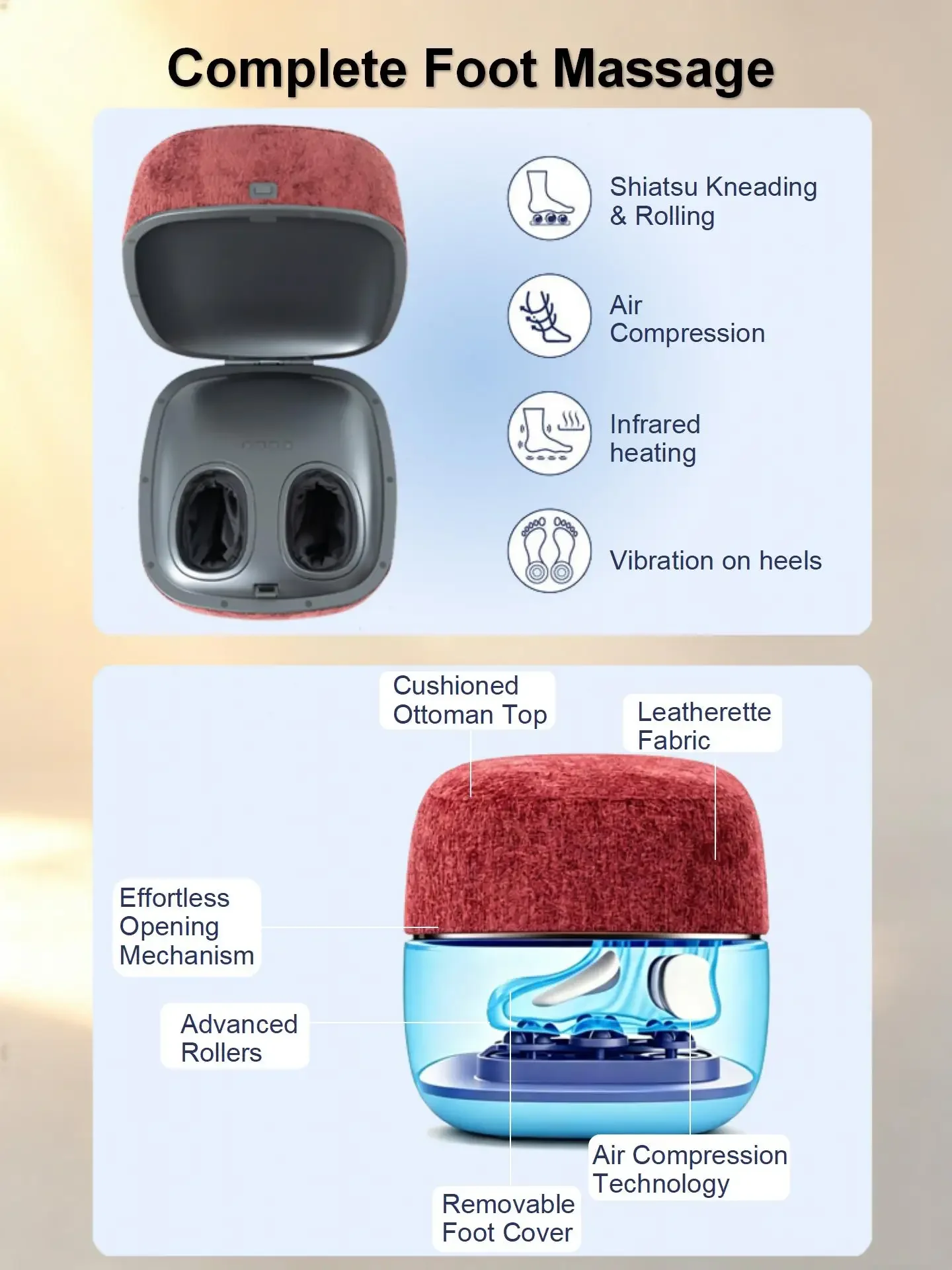 Foot Hand Warmers, F1, Built-In Battery, Foot Massager - detail 8