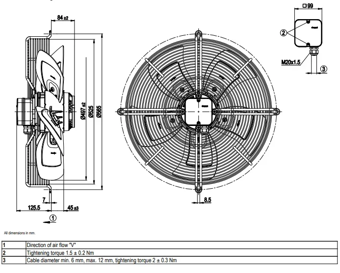 Hvac Condenser, S4D500-AD03-01, 400V, 500mm, 820W - detail 16