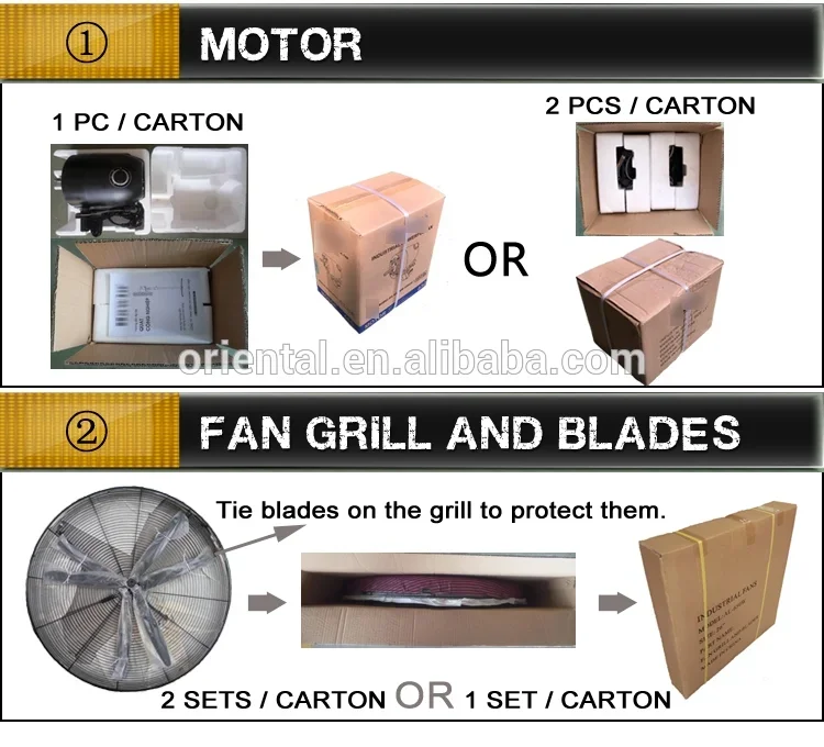 Pedestal Fan, 20"/24"/26"/30"/34", 205 m3, 210 - detail 12