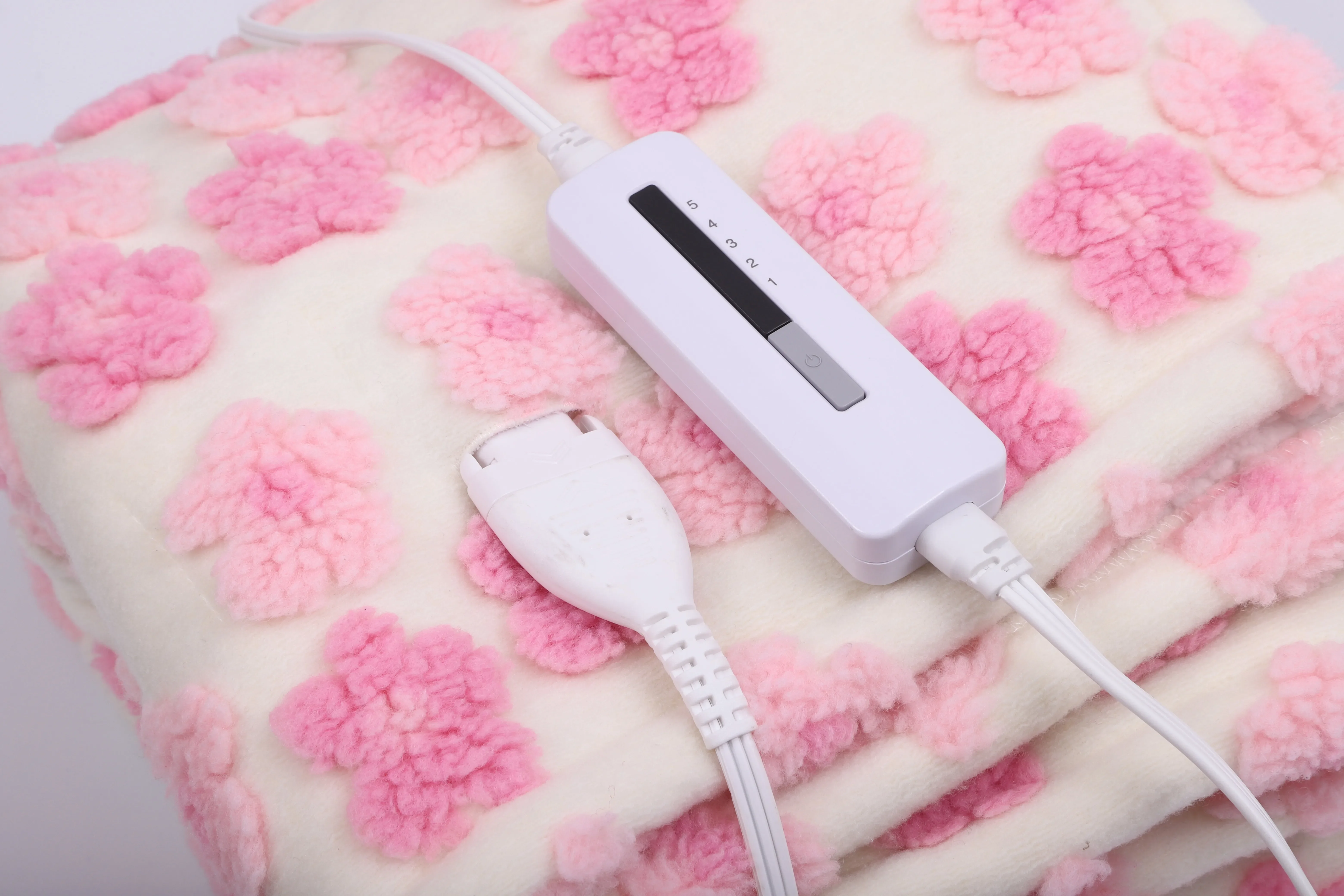 Portable Wearable Electric Blanket, 120V, soft coral fleece - detail 14