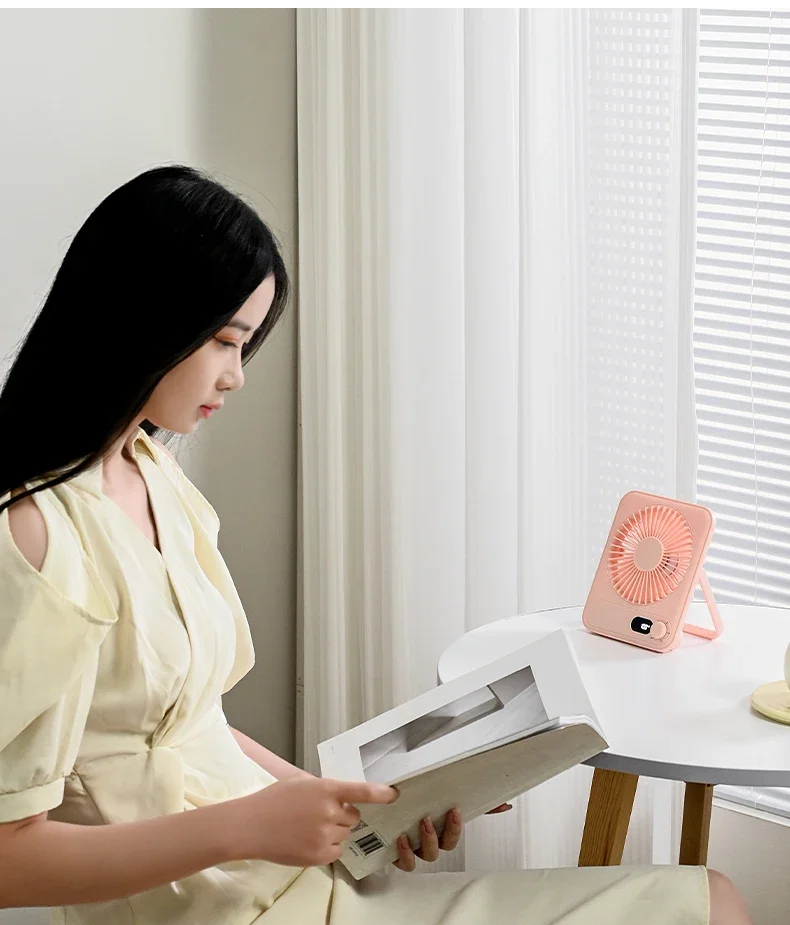 Plastic Table Fan, Portable, USB, 1200mAh, Brushless - detail 40