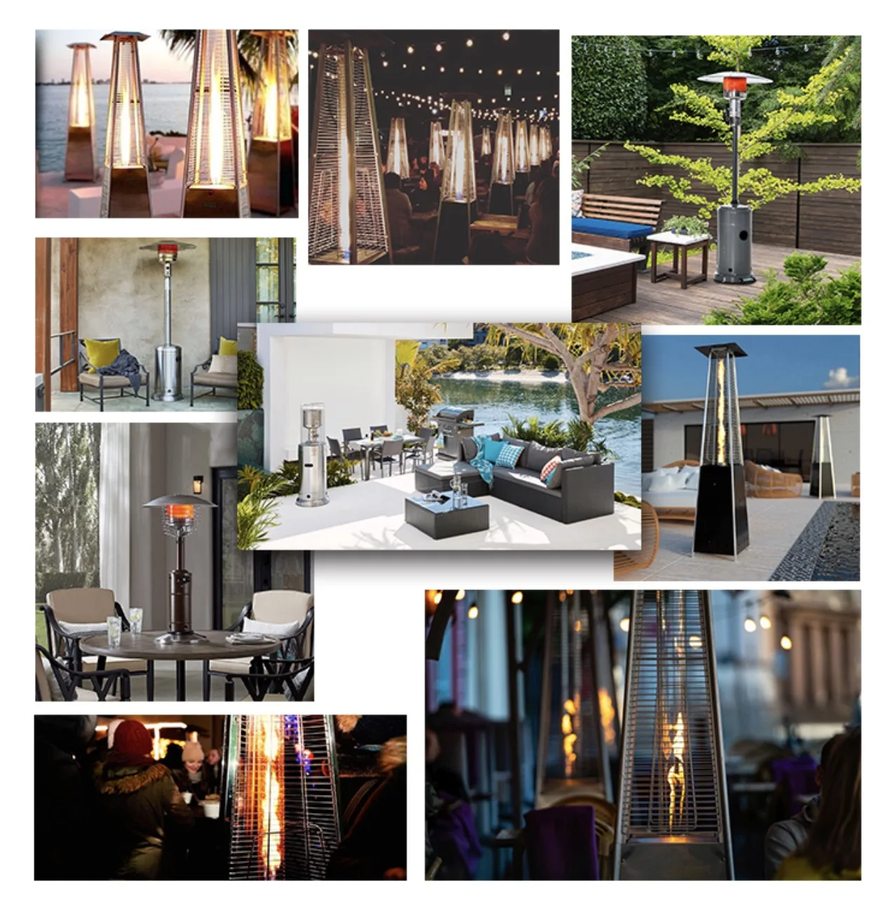 Patio Heater, 5000-13000W, Steel - detail 16