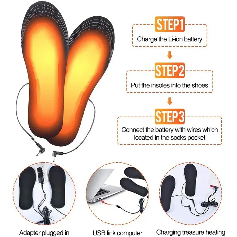 Outdoor Winter Foot Warmer, USB, Memory Foam, Warm Insole - detail 12