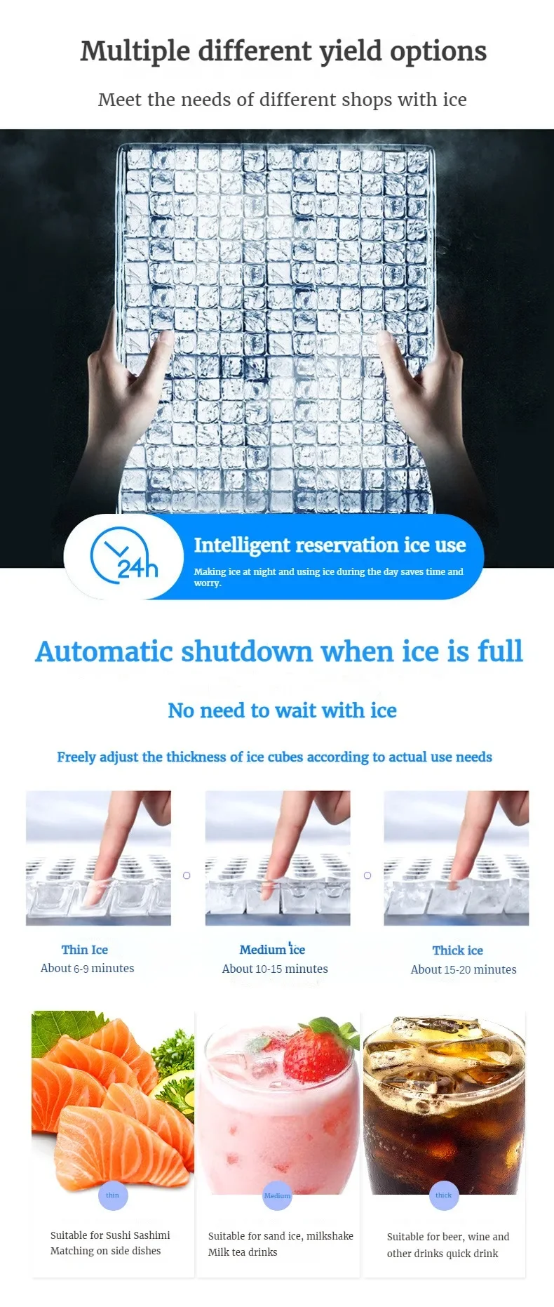 Ice Machines, 80kg/100kg/130kg, 220 V, 450 W - detail 4
