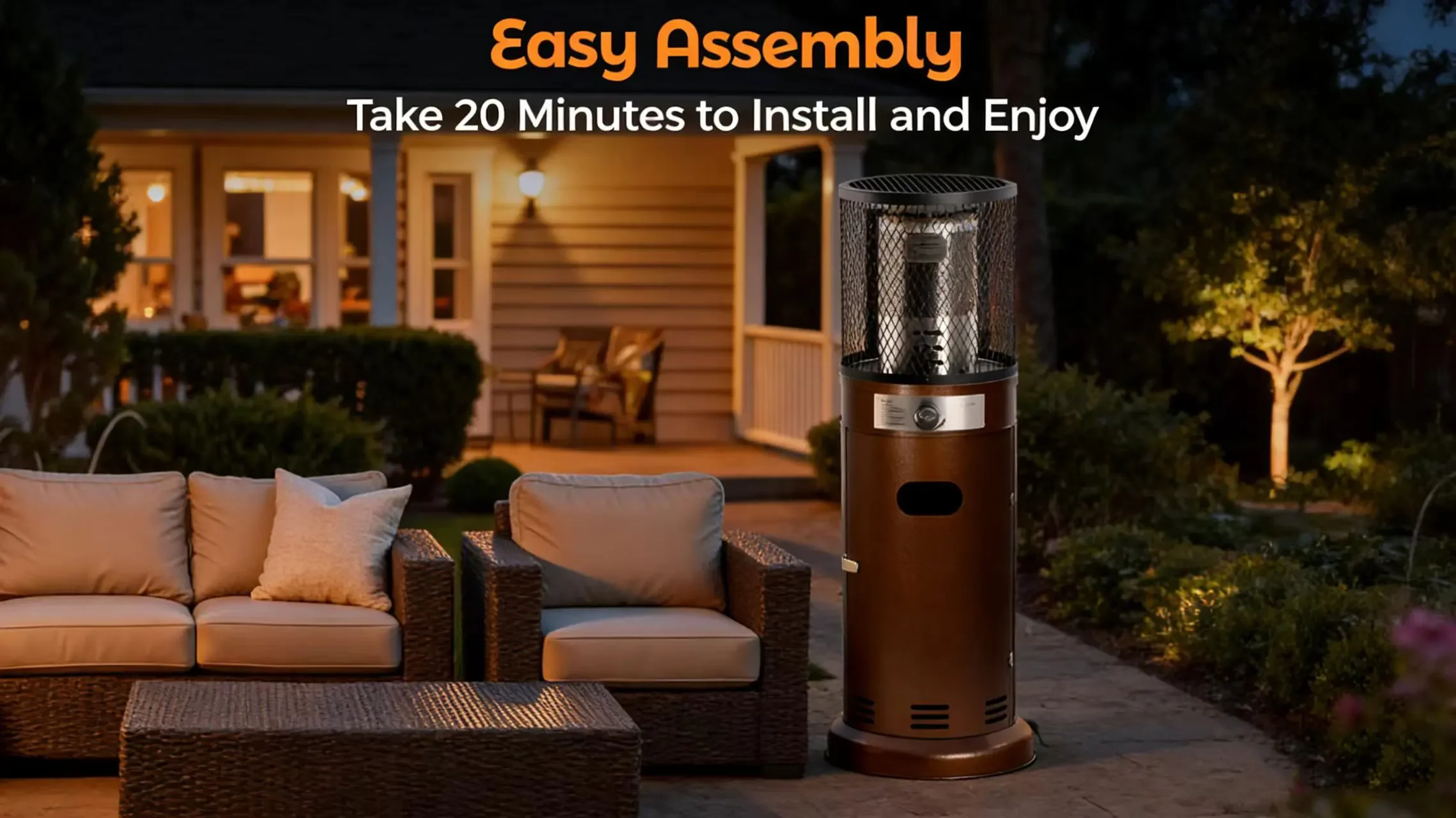 Patio Heater, Portable, Steel, 11kW - detail 8