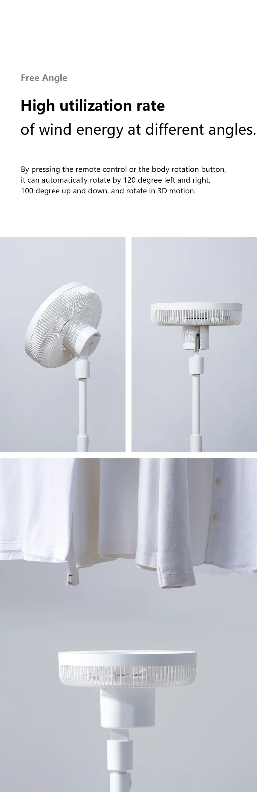 Pedestal Floor Fan, RUNAL, 220V, Plastic - detail 8