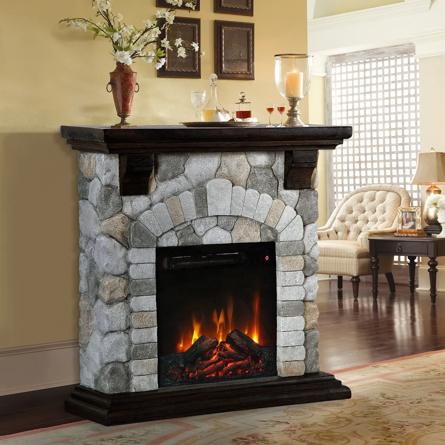 Electric Fireplace, 220V, 1500W, Ceramic - detail 10