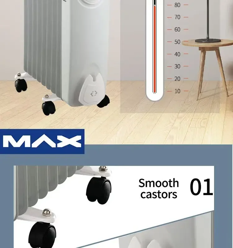 Fins Oil-filled Radiator, 220-240V, 1500 W - detail 18