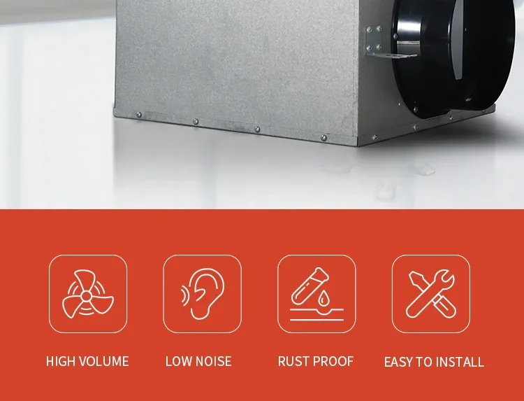 Low Noise Exhaust Fan, Centrifugal, Inline - detail 4