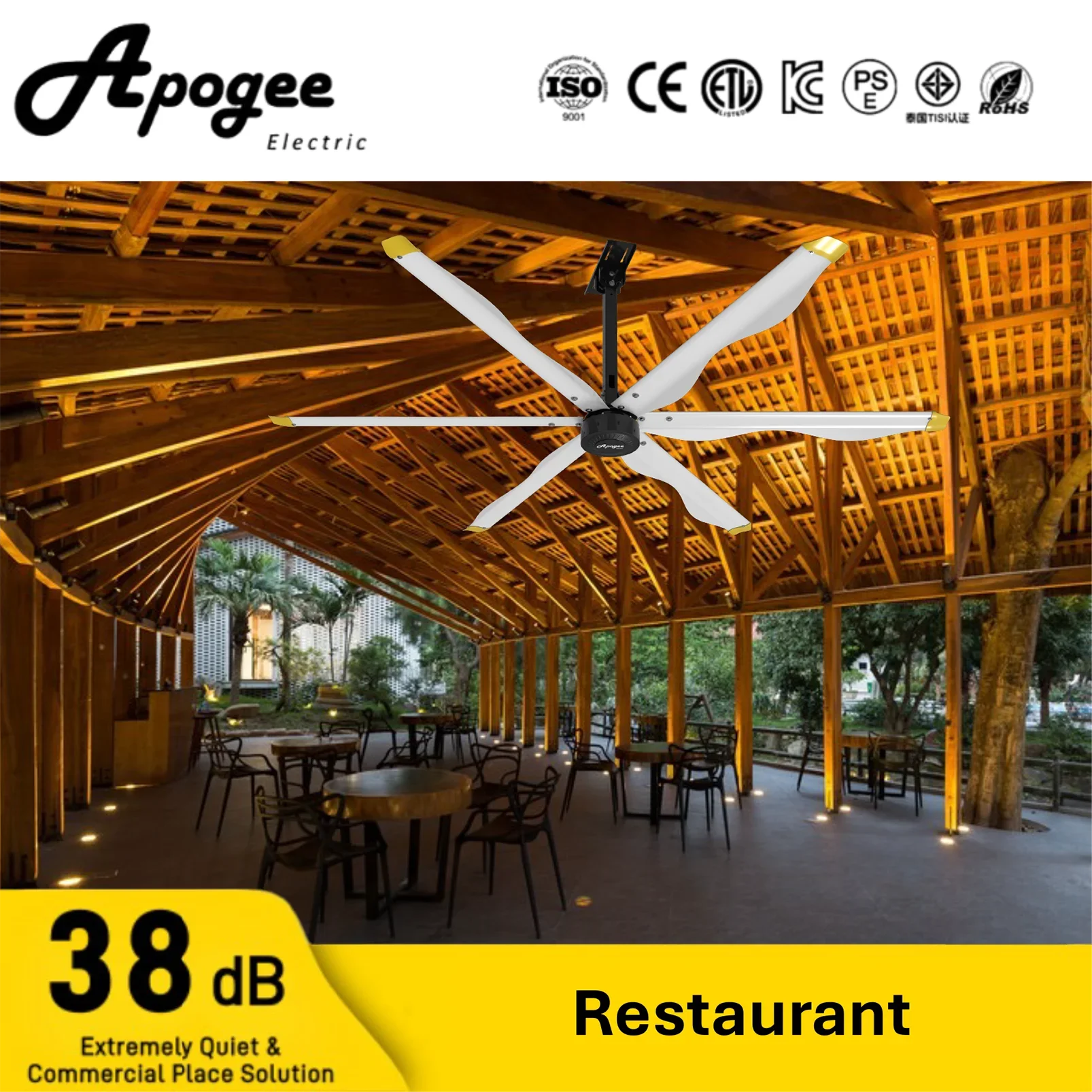 Industrial Ceiling Hvls Fan, 110V, 13600m³ - detail 24