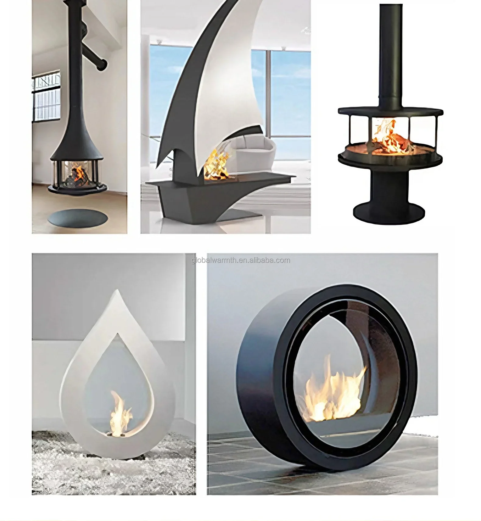 Suspended Wood-burning Stove, 50m, Steel, wood fireplace - detail 10