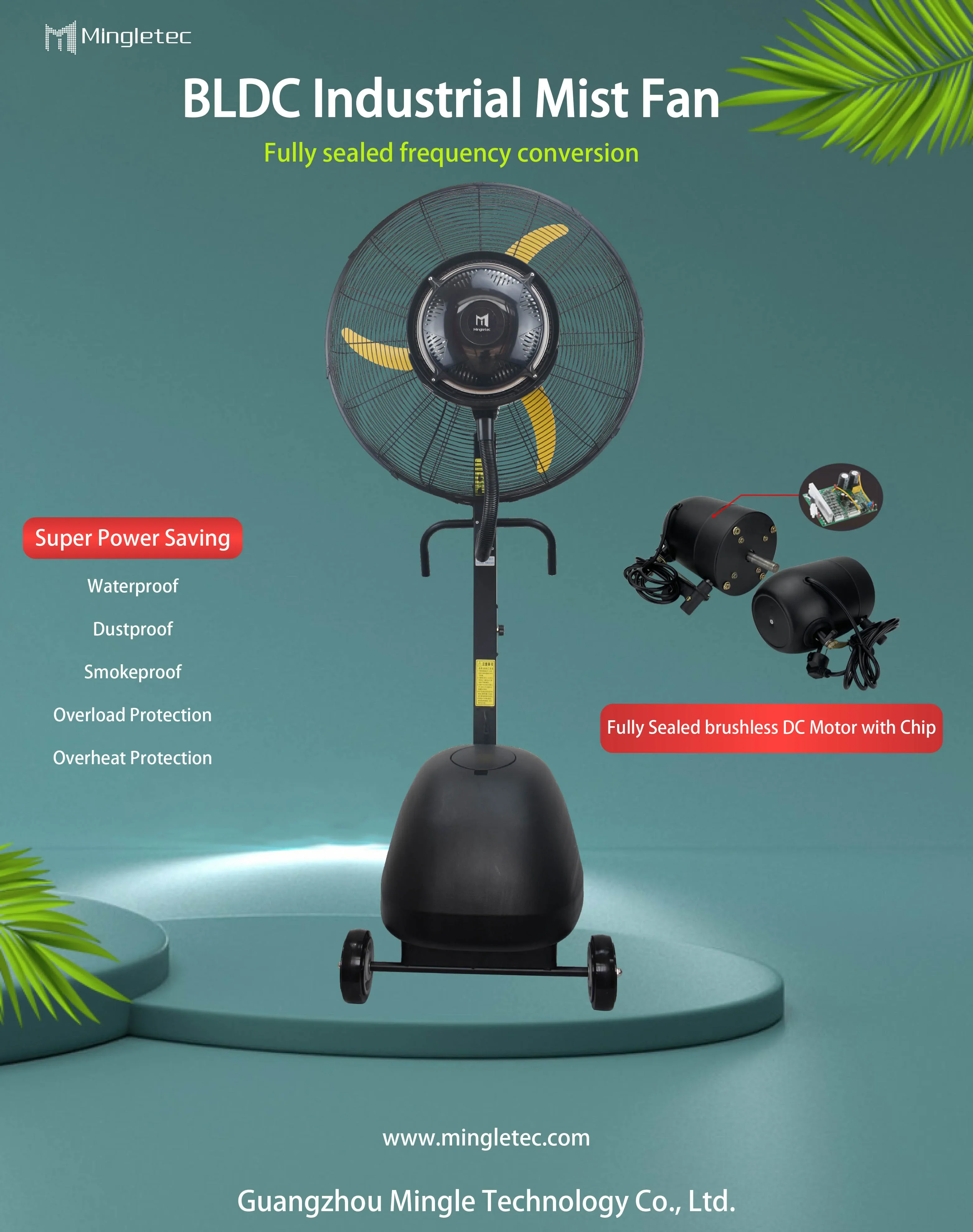 Industrial Stand Mist Fan, 41L~49L, 100~175 - detail 2