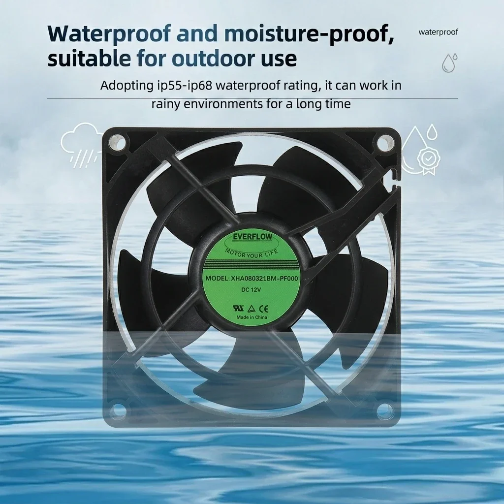 Cooling Fan, Axial, 80*56mm, 12V, Waterproof - detail 22