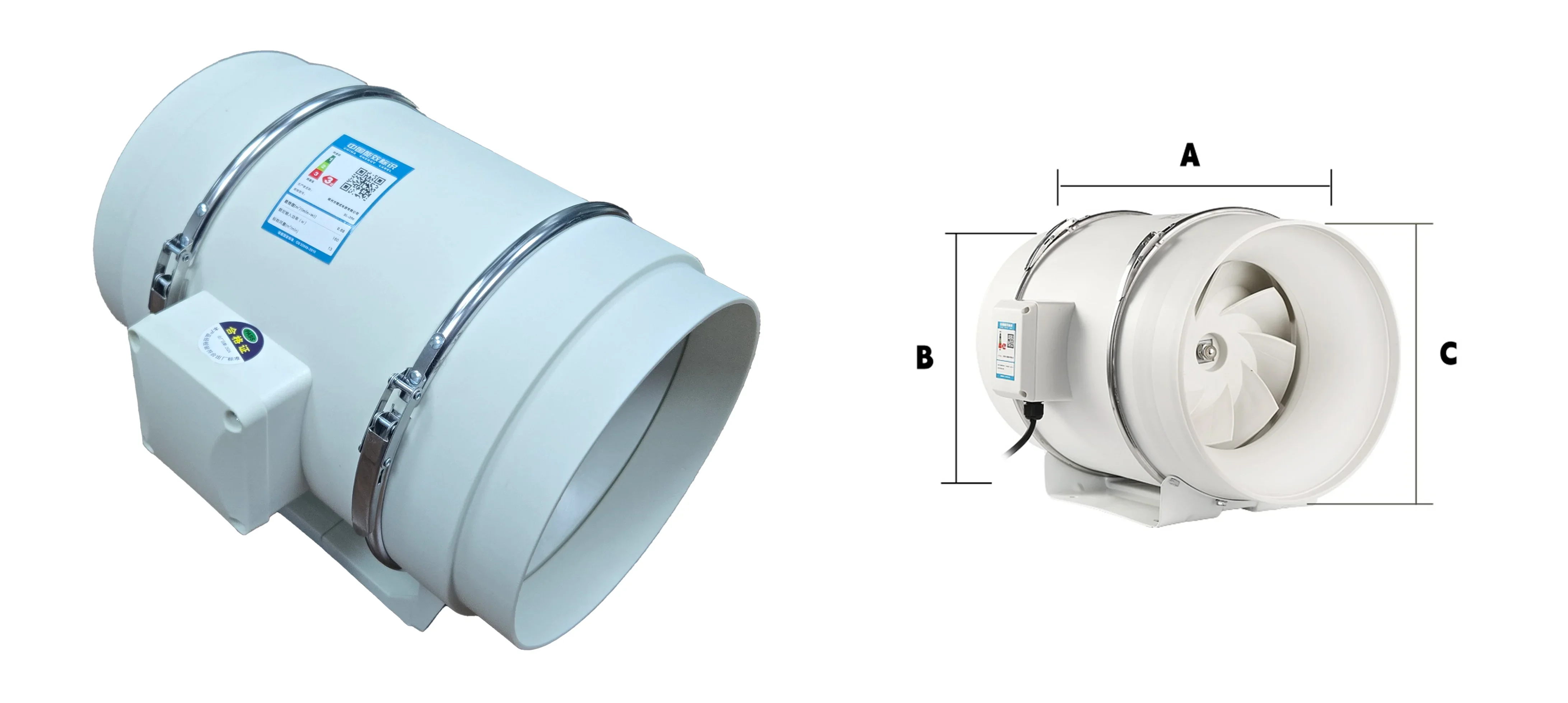 Inline Mixed-flow Fan, 10", 110, Centrifugal Fan - detail 2
