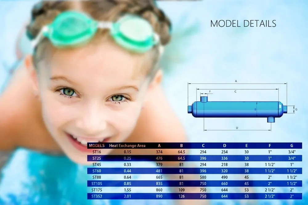 Swimming Pool Heat Exchanger, Titanium, --, Stainless Steel - detail 8