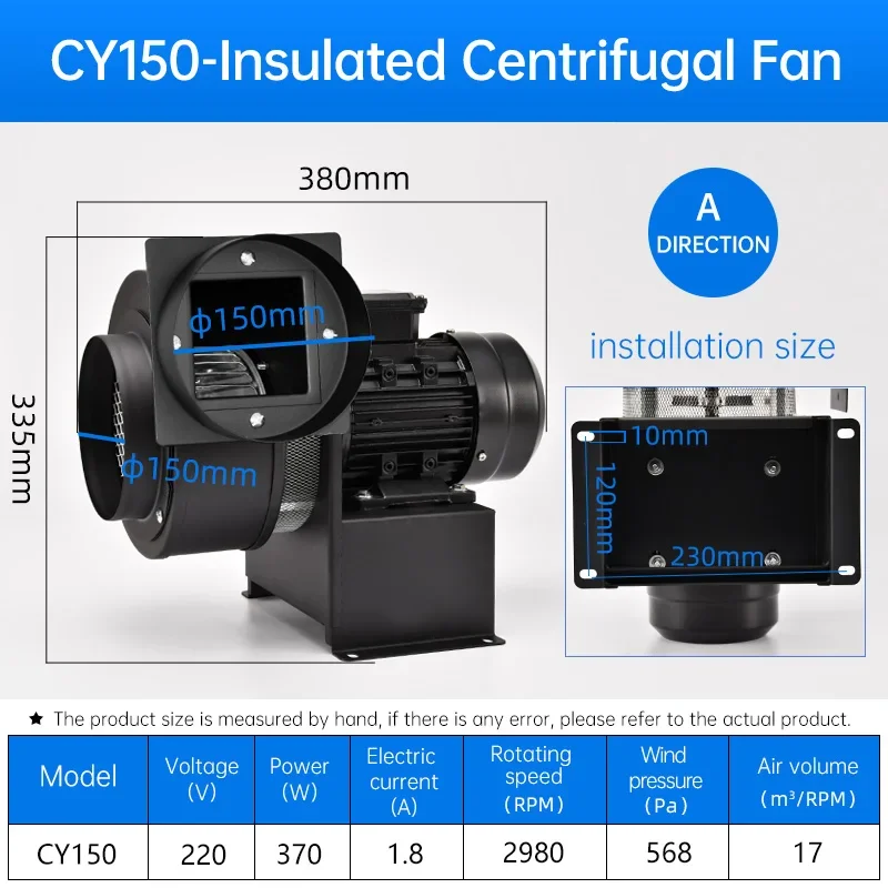 Centrifugal Fan, CY150A, 150mm, 220V/380V - detail 4
