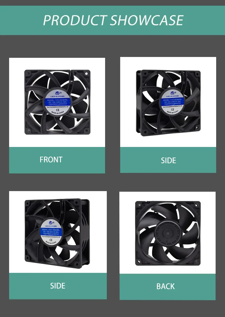 Silent Pwm Cooling Fan, 12038, 120mm, 12V, 24V - detail 6
