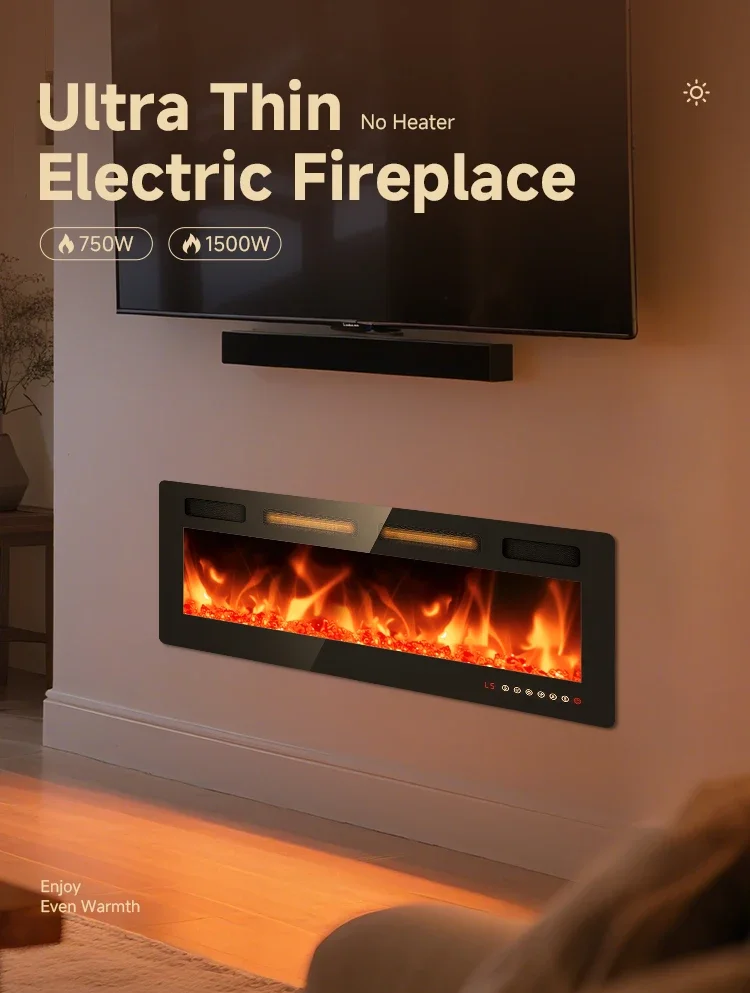 Electric Fireplace, 30-Inch, 12-Flame - detail 2