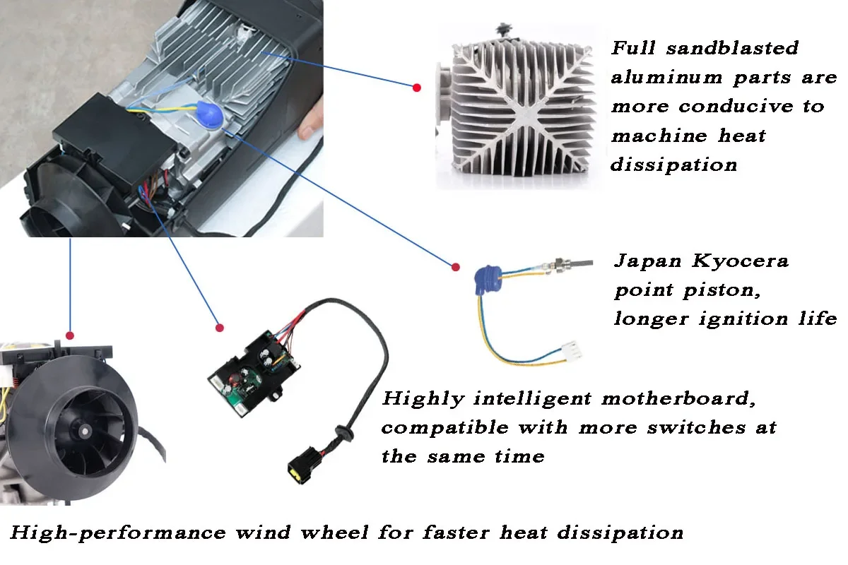 Water Parking Air Heater, 220V, 24v, 12v, 8KW - detail 38