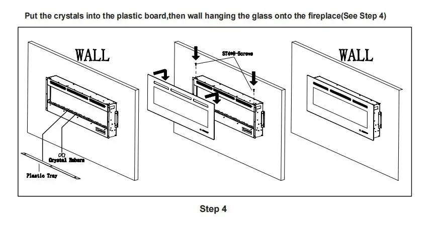 Electric Fireplace, 50-Inch, Wall, 120V - detail 30