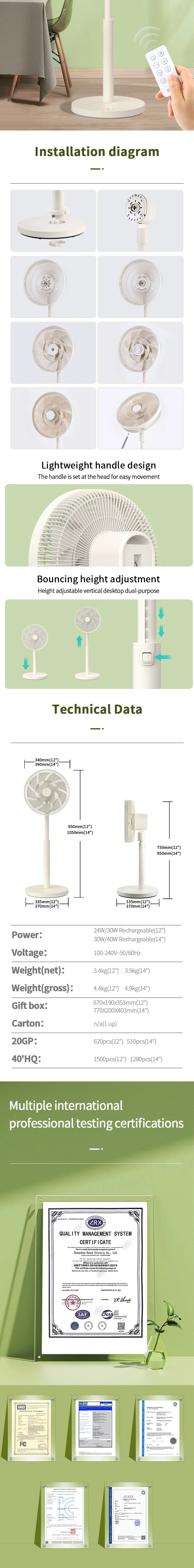 Floor Stand Fan, RUNAL, 360, Plastic - detail 12