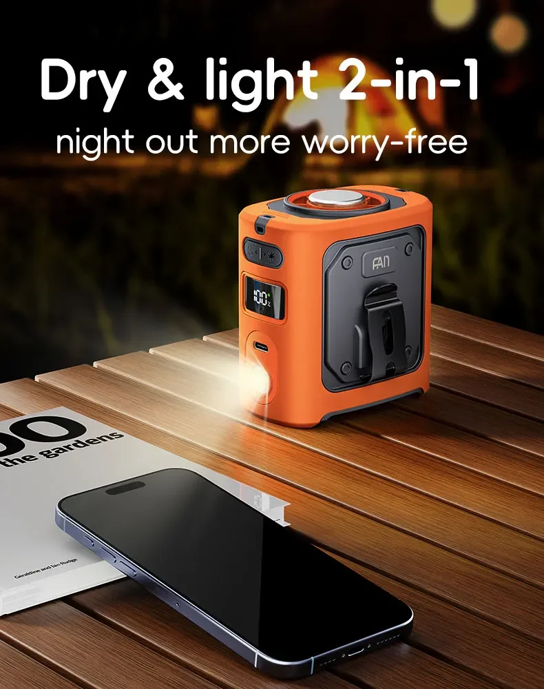 Bladeless Walk Fan, Brushless, USB, 8000mAh - detail 4