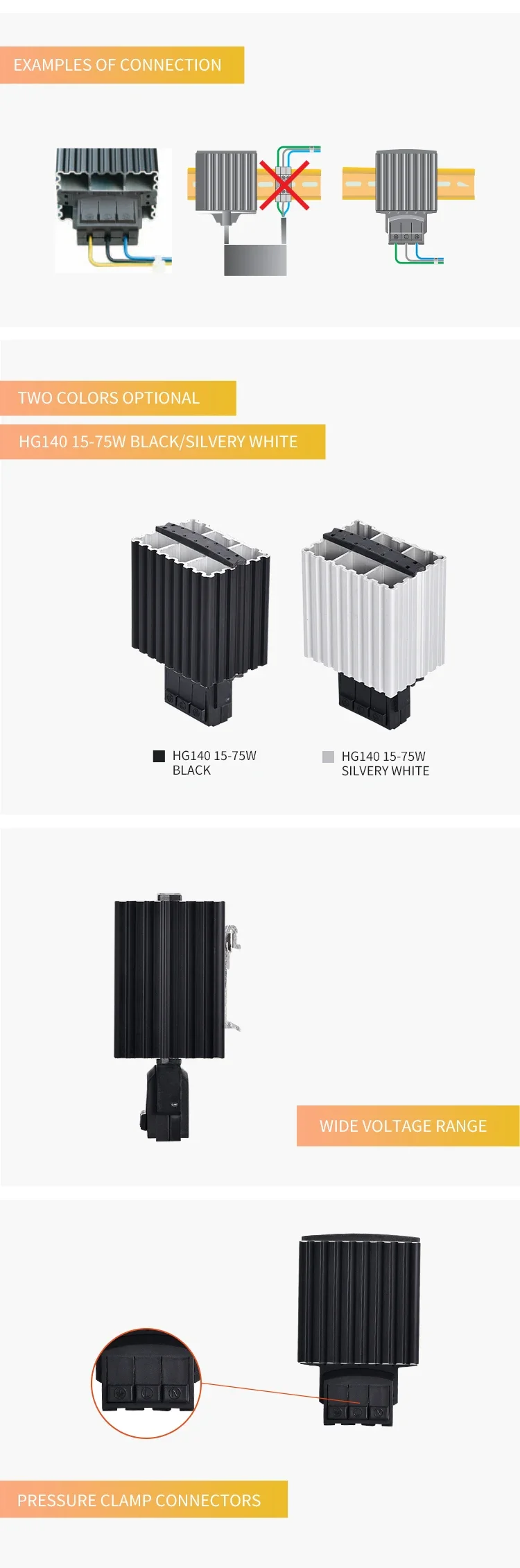 Proof Ptc Enclosure Fan, HG140-75W, 120-250V AC, Electric - detail 6