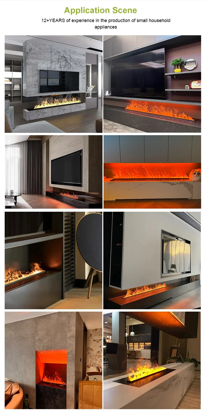Electric Fireplace, LED, 200W, CR steel - detail 16