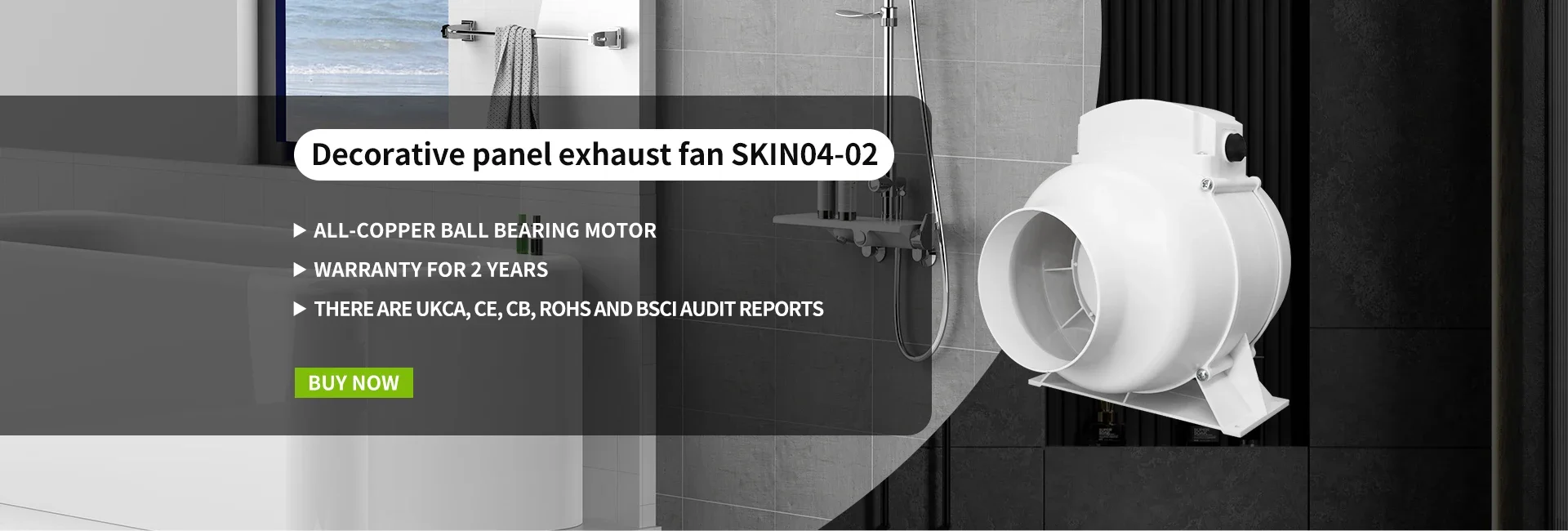 Exhaust Pipe Fan, Inline, ABS - detail 12