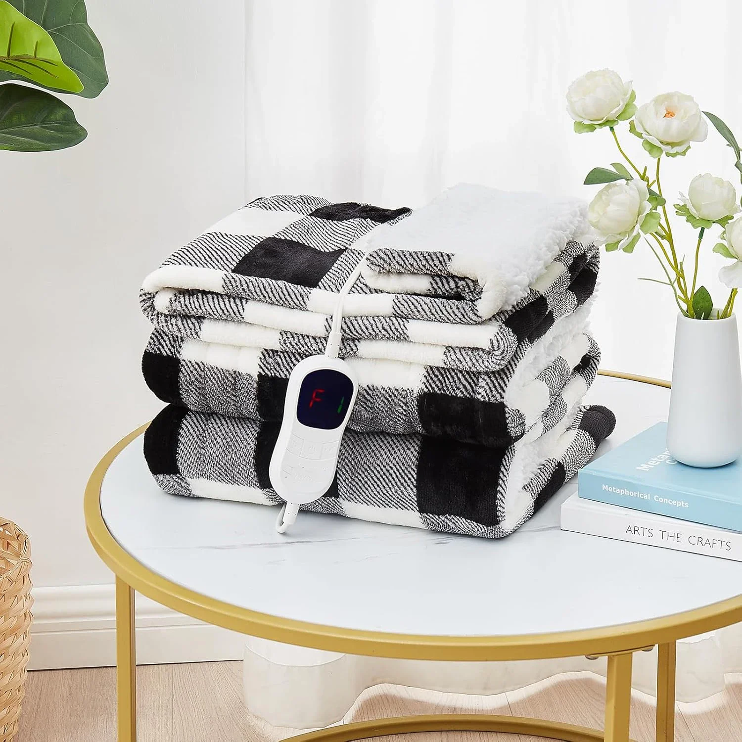 Heated Throw Fleece Blanket, 180x160, 100%, Portable - detail 4