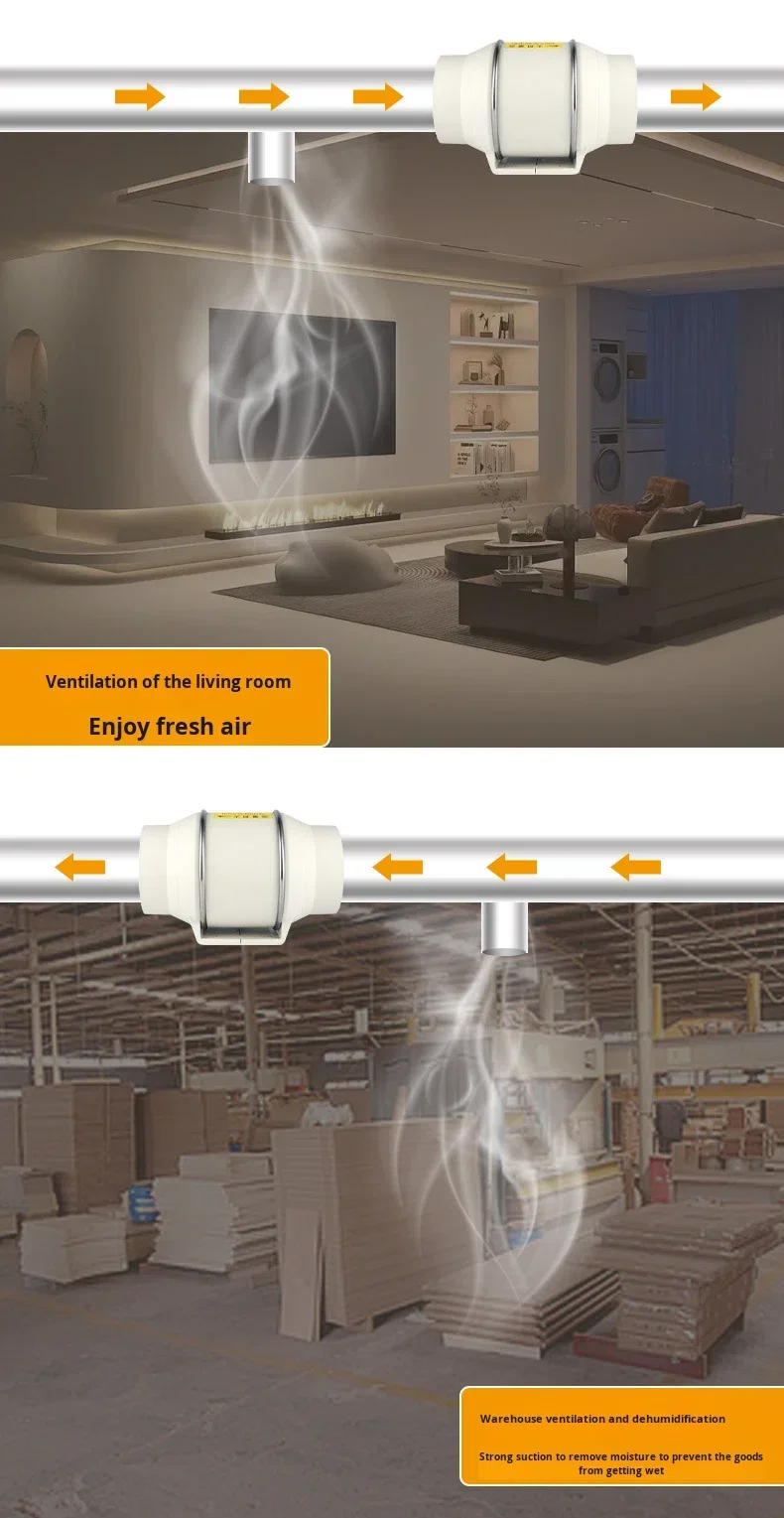 Mixed Flow Duct Fan, Inline, HVAC, 110V/220V - detail 26